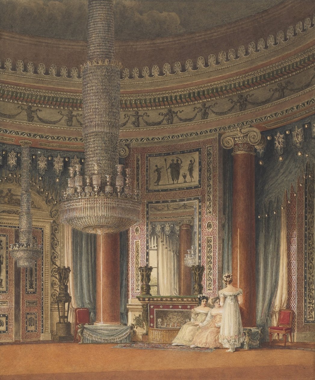 Kruhová jídelna v Carlton House v Londýně od Charles Wild