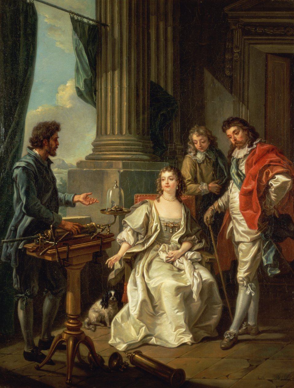 Pneumatický experiment, jeden ze série, 1777 od Charles Amedee Philippe van Loo