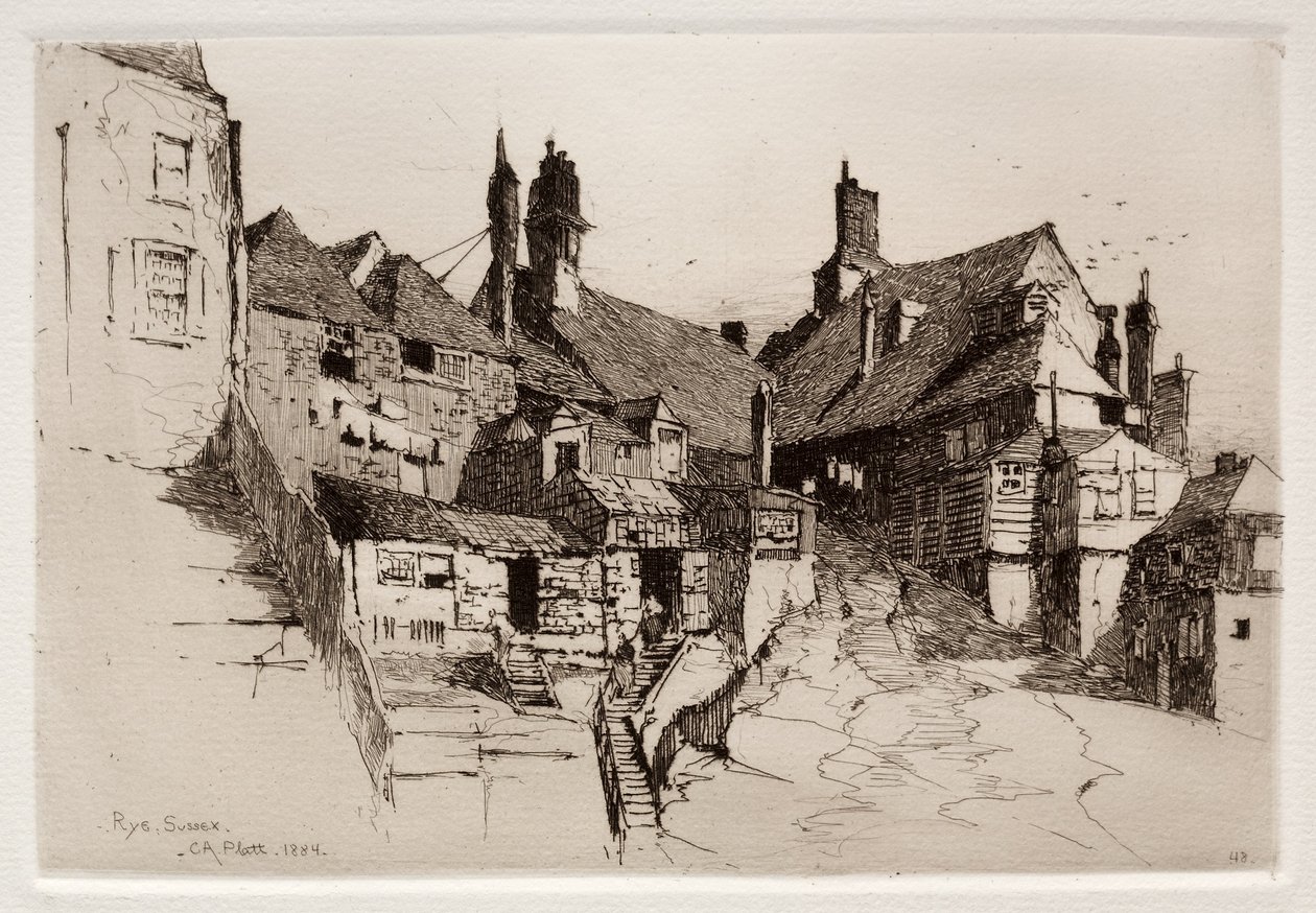 Rye, Sussex, Anglie, 1884. od Charles Adams Platt