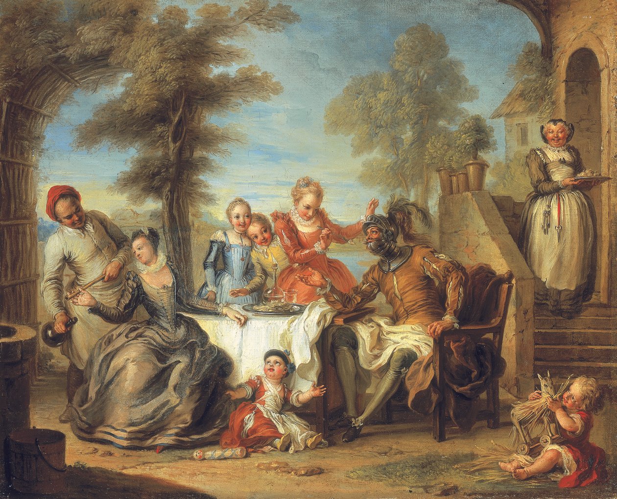 Don Quijote v hostinci od Charles Antoine Coypel