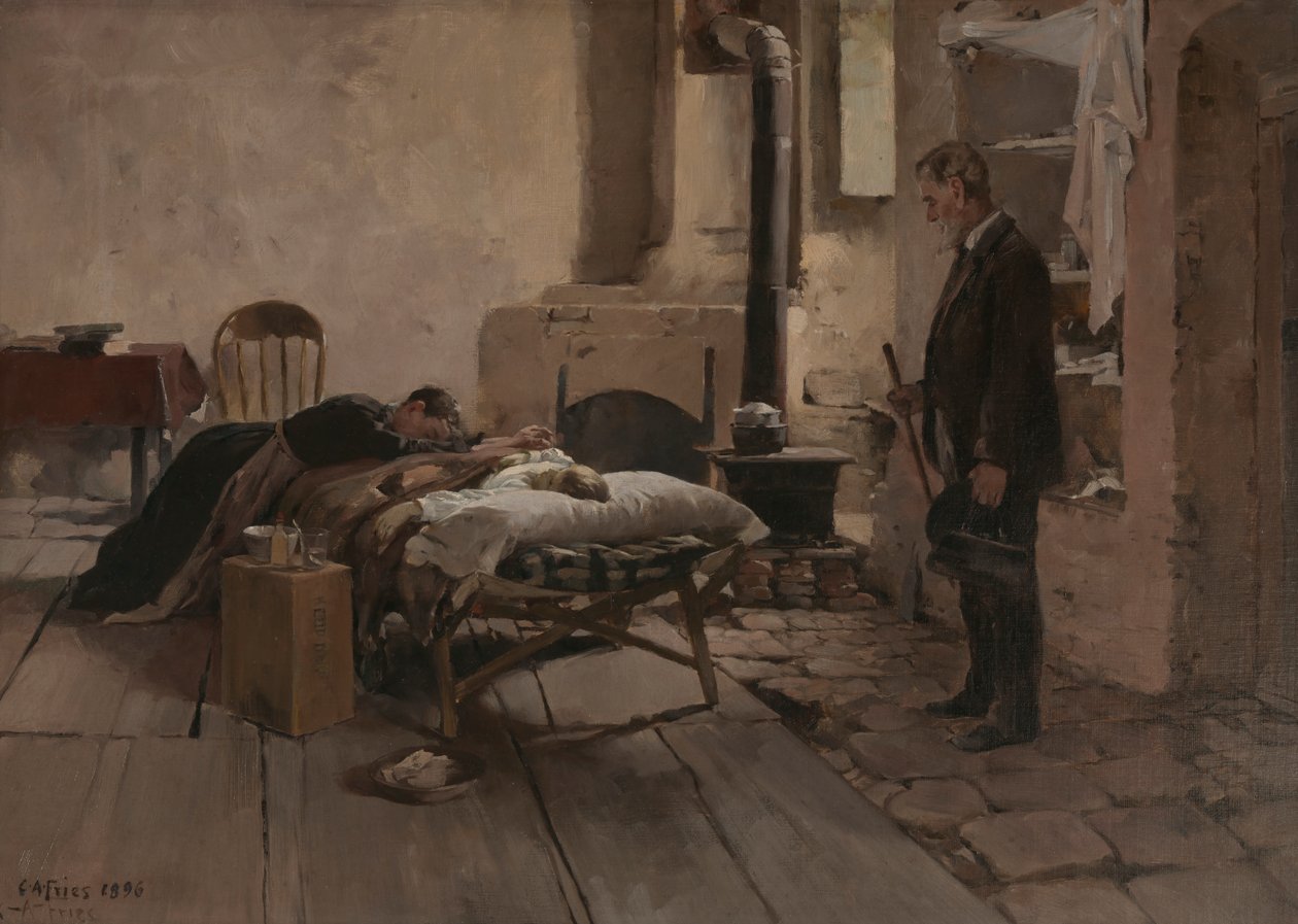 Příliš pozdě, 1896. od Charles Arthur Fries
