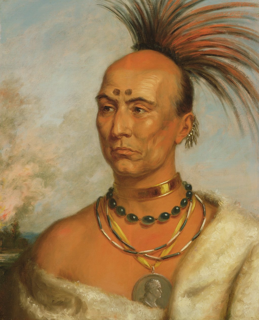 Makataimeshekiakiak (Black Hawk) kolem roku 1853 od Charles Bird King