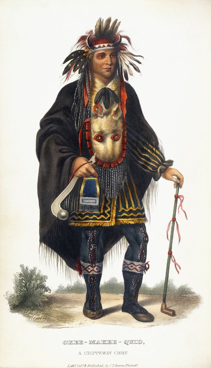Okee-Makee-Quid, Chippeway Chippe, 1854 od Charles Bird King