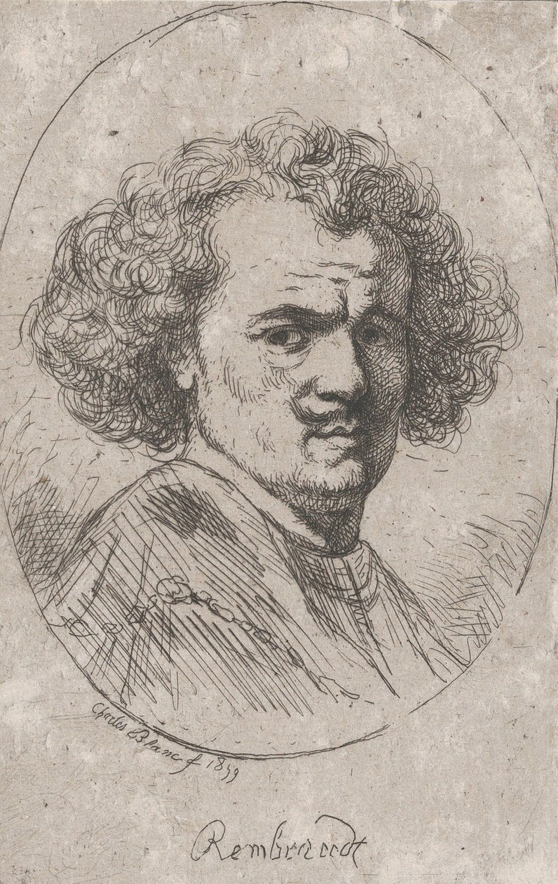 Portrét Rembrandta, 1859. od Charles Blanc
