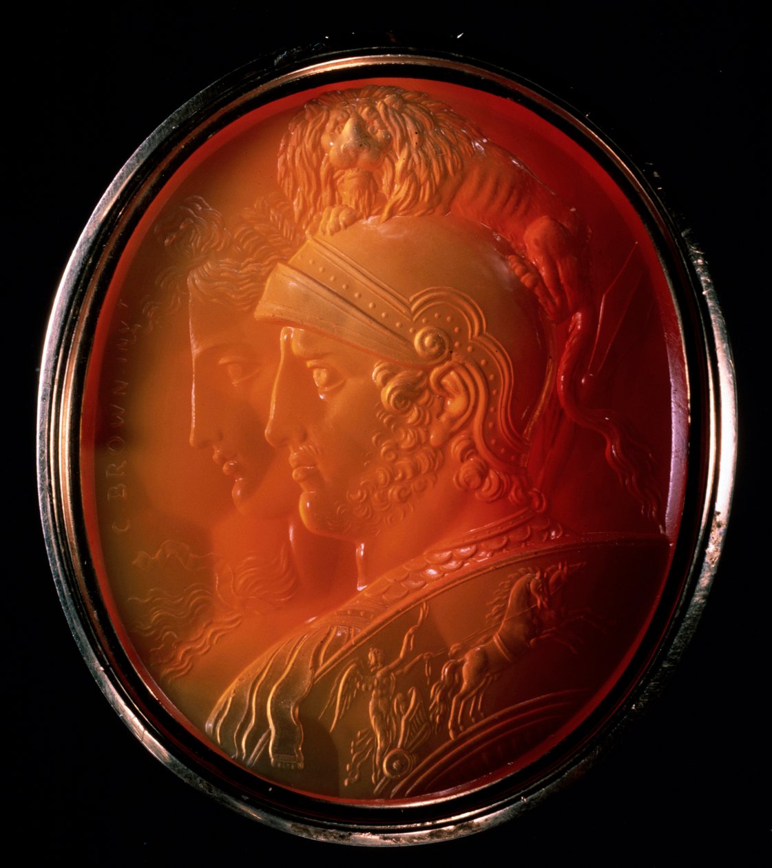 Cameo s Marsem a Bellonou, c1784 od Charles Brown
