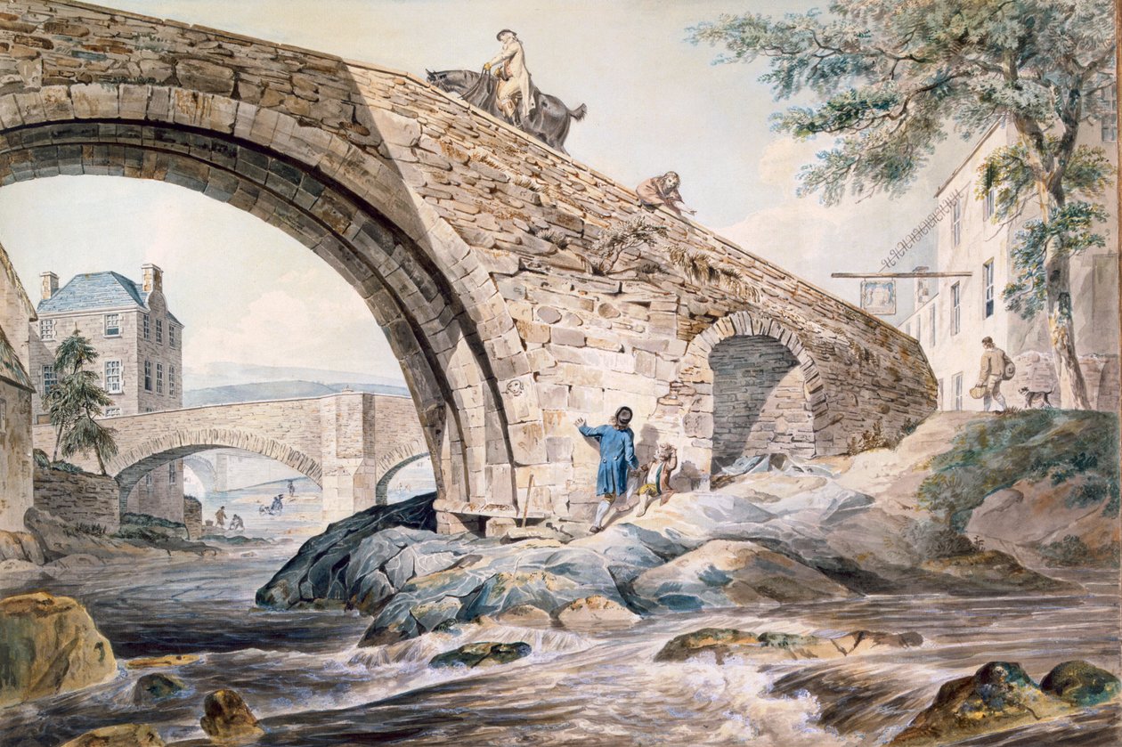 Pohled na mosty v Haywicku od Charles Catton