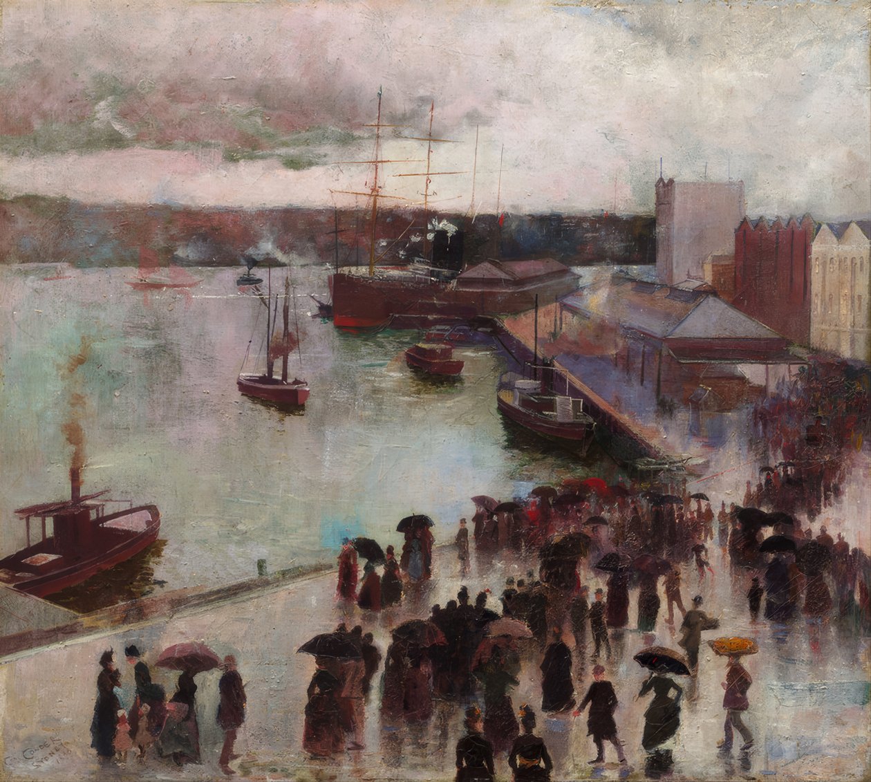 Odjezd z Orientu – Circular Quay od Charles Edward Conder