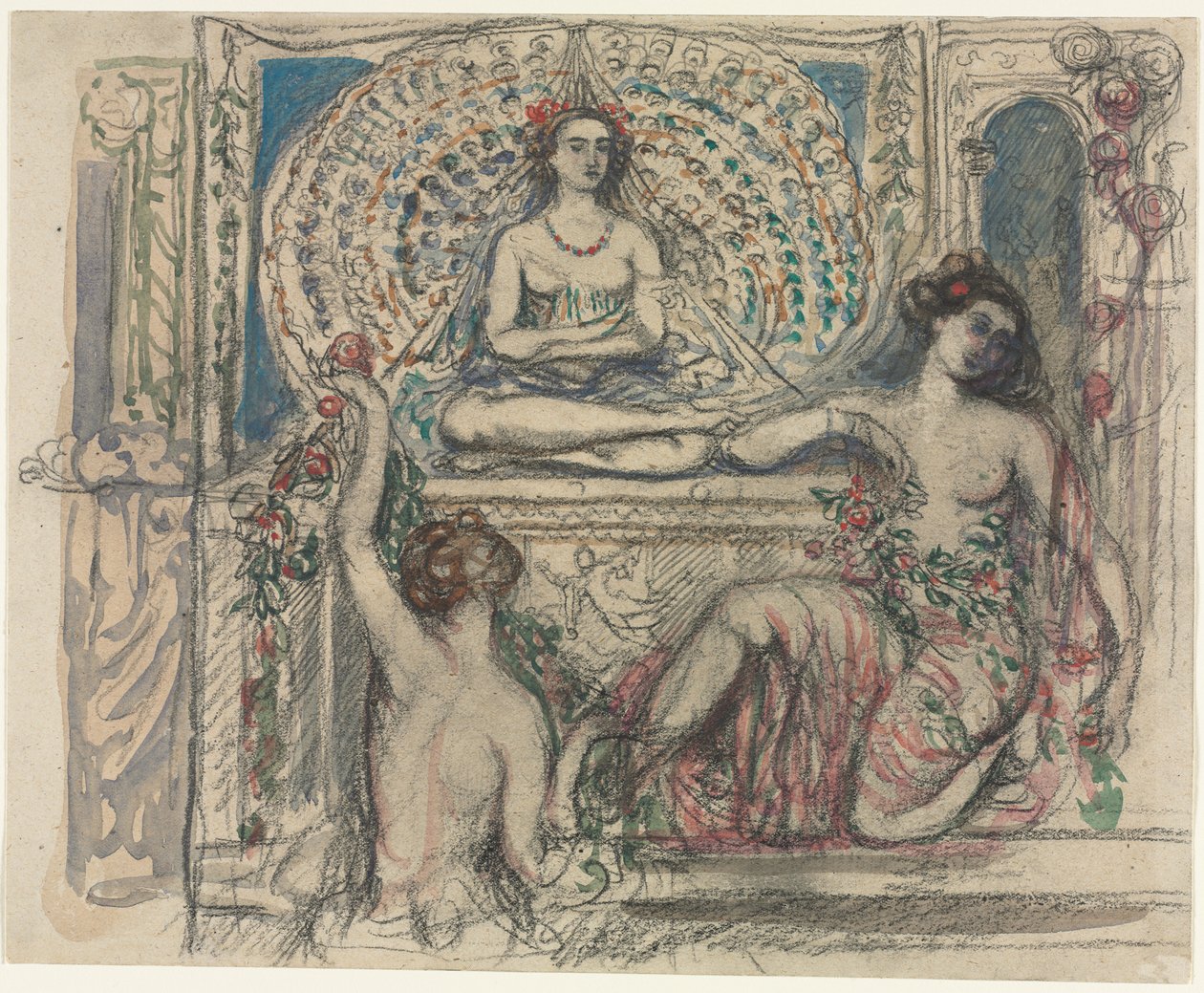 Páví trůn. od Charles Edward Conder