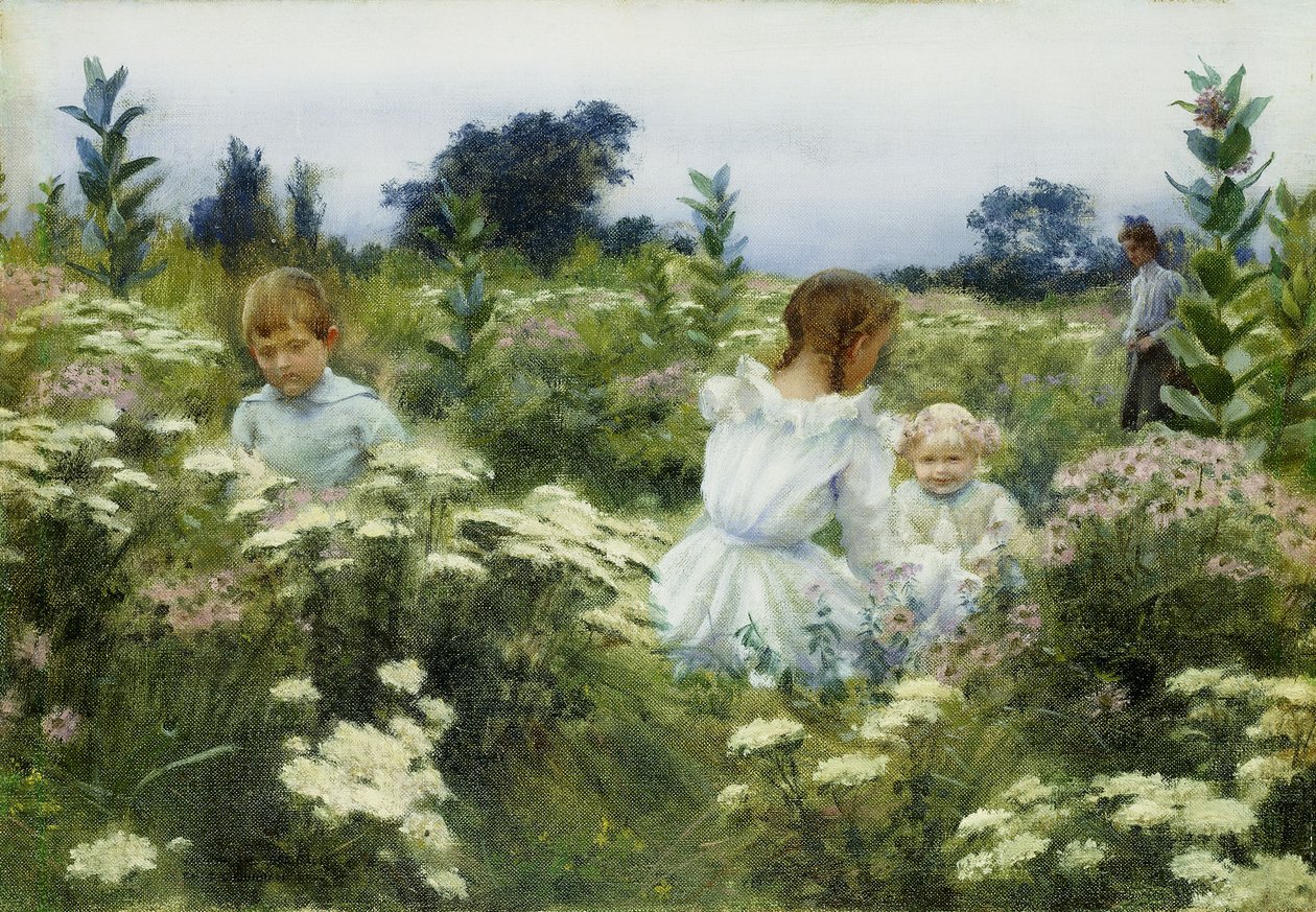 Mezi divokými květinami od Charles Courtney Curran