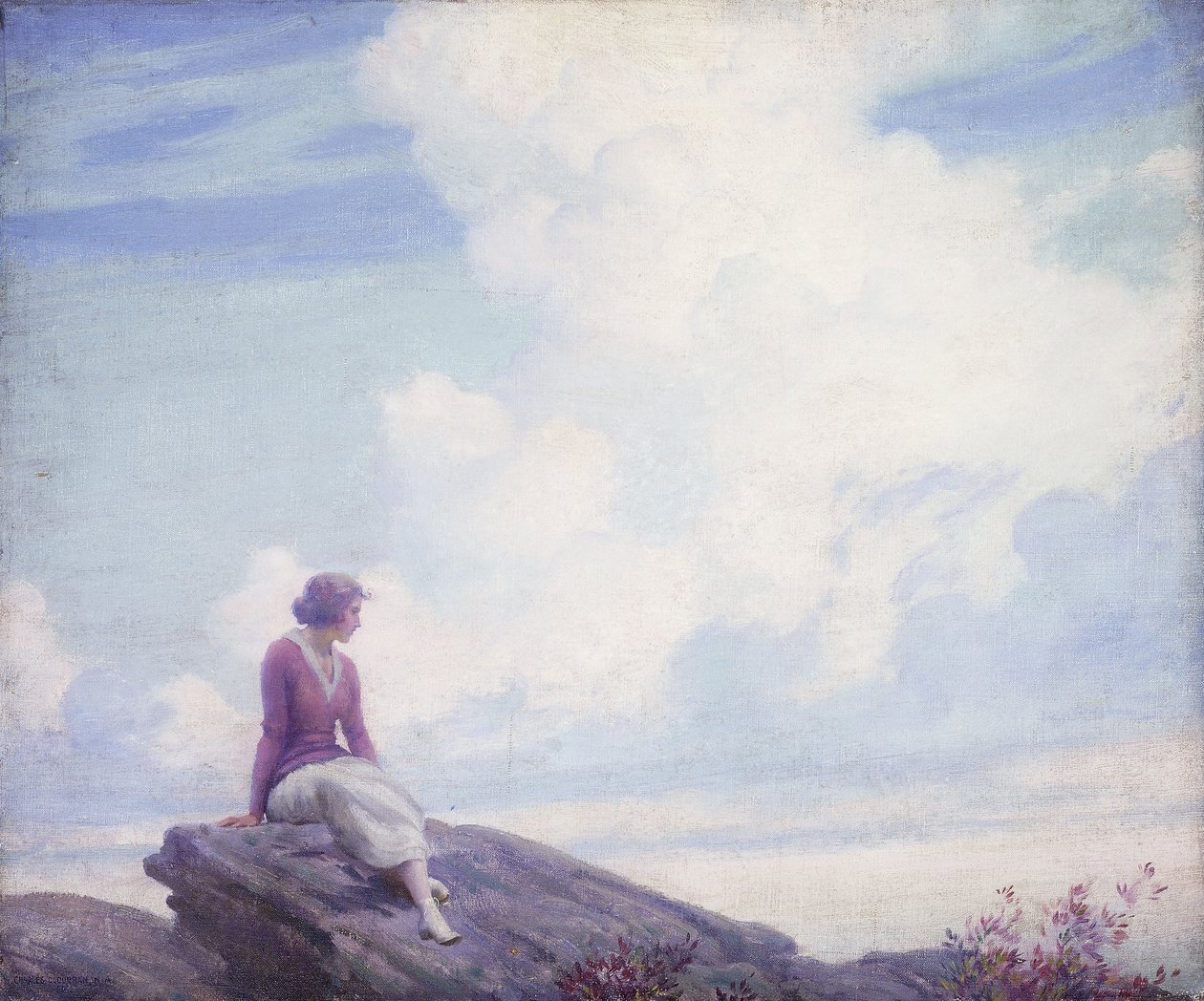 Růžový oblak od Charles Courtney Curran