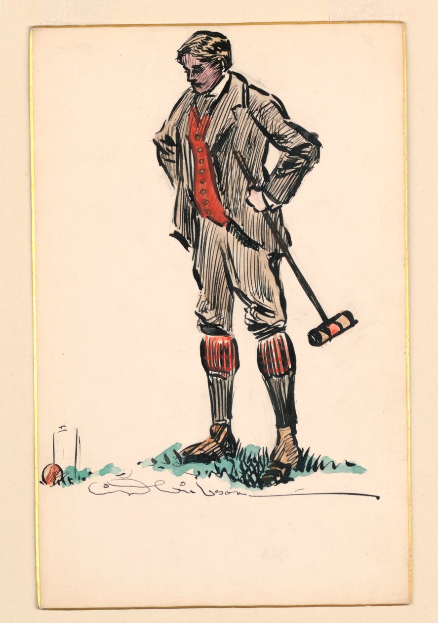 Kroketový hráč od Charles Dana Gibson