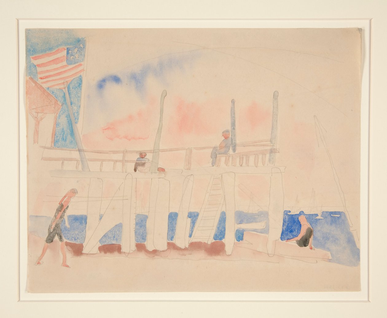 Molo Se čtyřmi Postavami od Charles Demuth