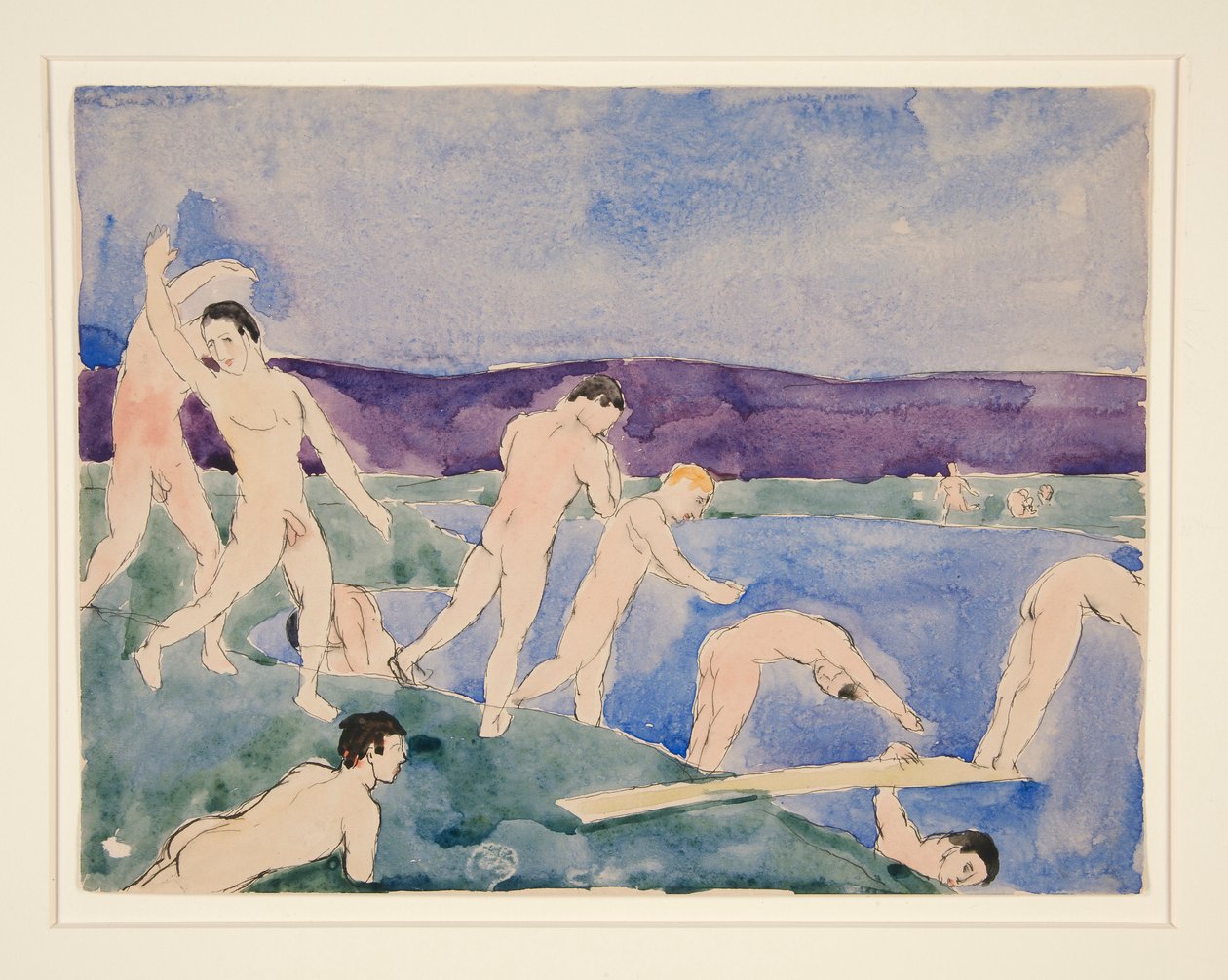 Dvanáct nahých chlapců na pláži od Charles Demuth