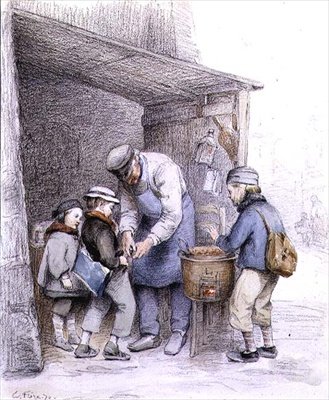 Prodavač kaštanů od Charles Edouard Frere
