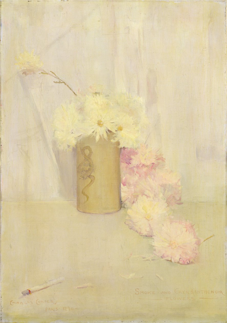 Květiny kouře a chryzantémy od Charles Edward Conder