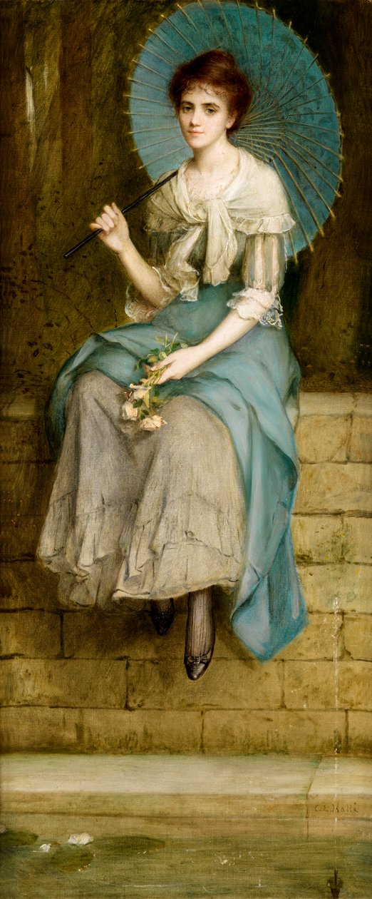Fontána (olej na plátně) od Charles Edward Halle