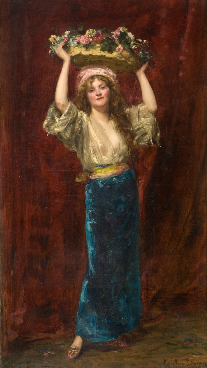Květinářka od Charles Emile Auguste Carolus Duran