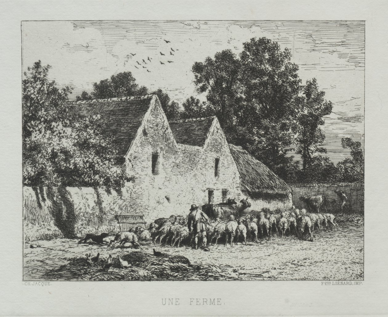 Statek od Charles Emile Jacque