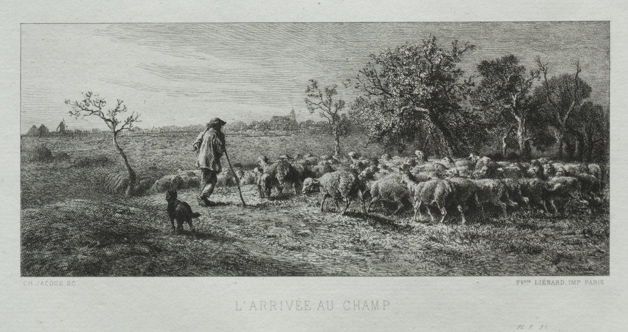 Příjezd na Pole od Charles Emile Jacque