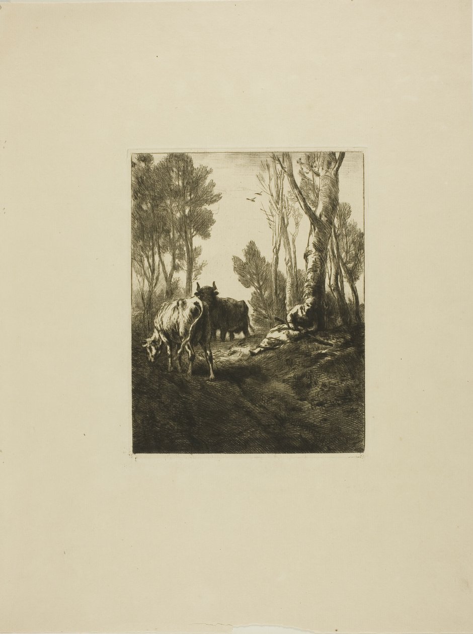 Pasák krav od Charles Emile Jacque