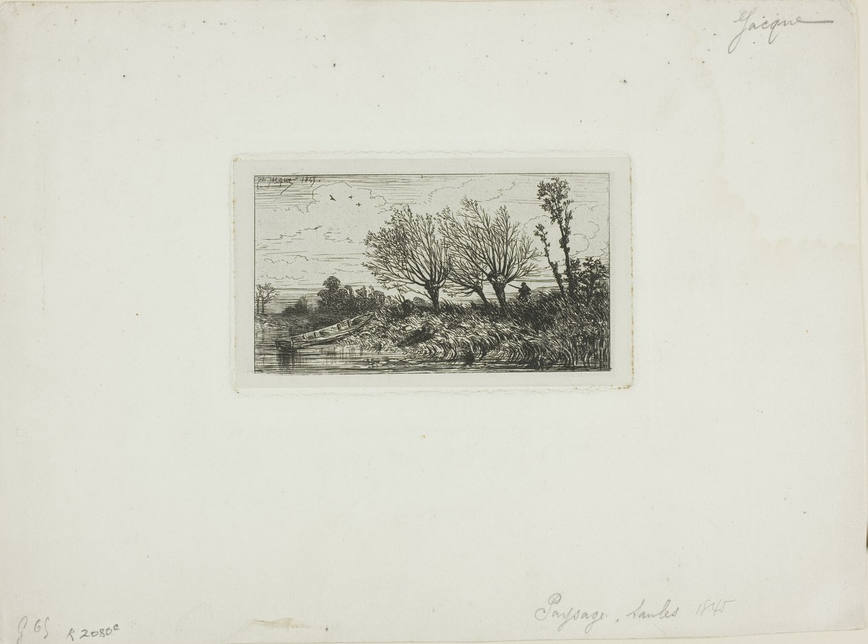 Krajina, Vrby od Charles Emile Jacque