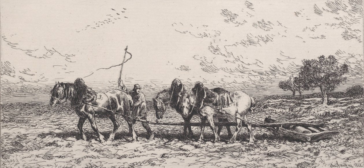 The Roller, 1868. od Charles Emile Jacque
