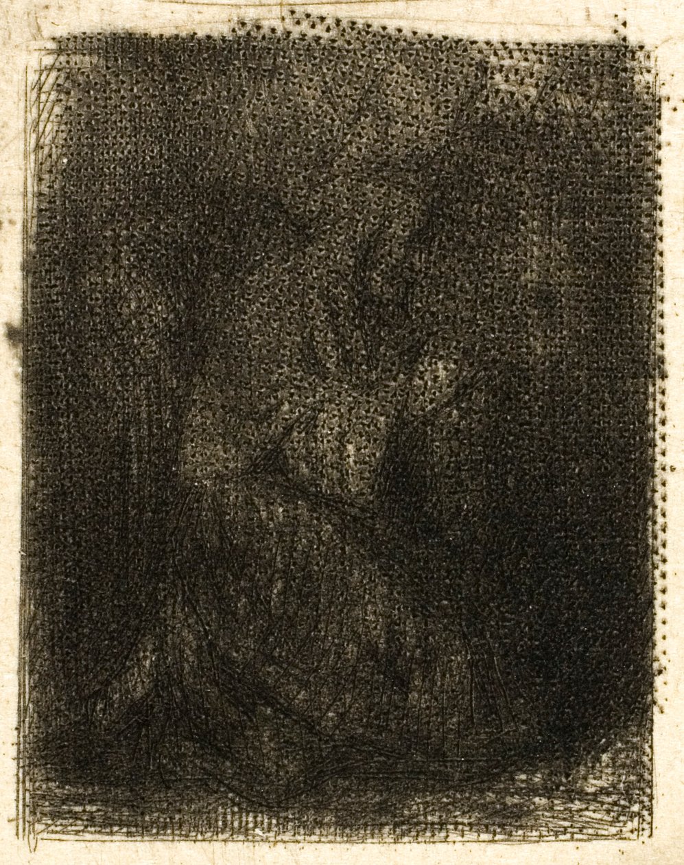 Mnich v modlitbě od Charles Emile Jacque