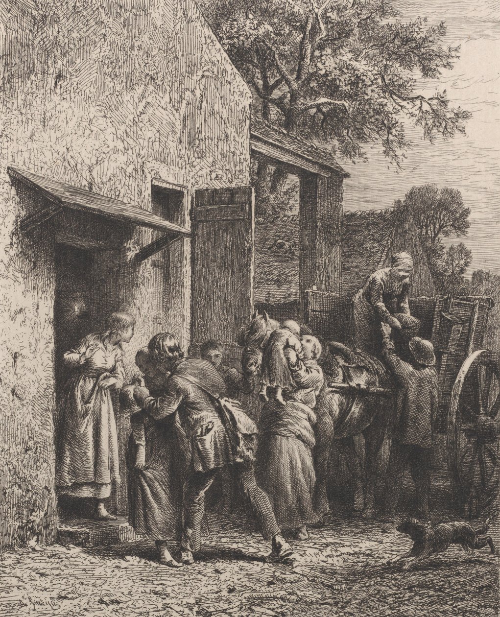 Ráno na Nový rok, 1865. od Charles Emile Jacque