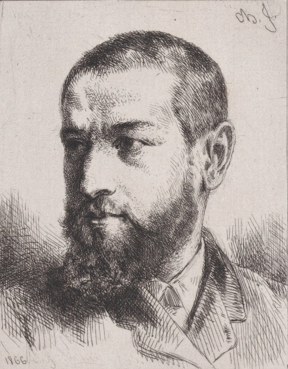 Portrét J. J. Guiffreyho, 1866. od Charles Emile Jacque