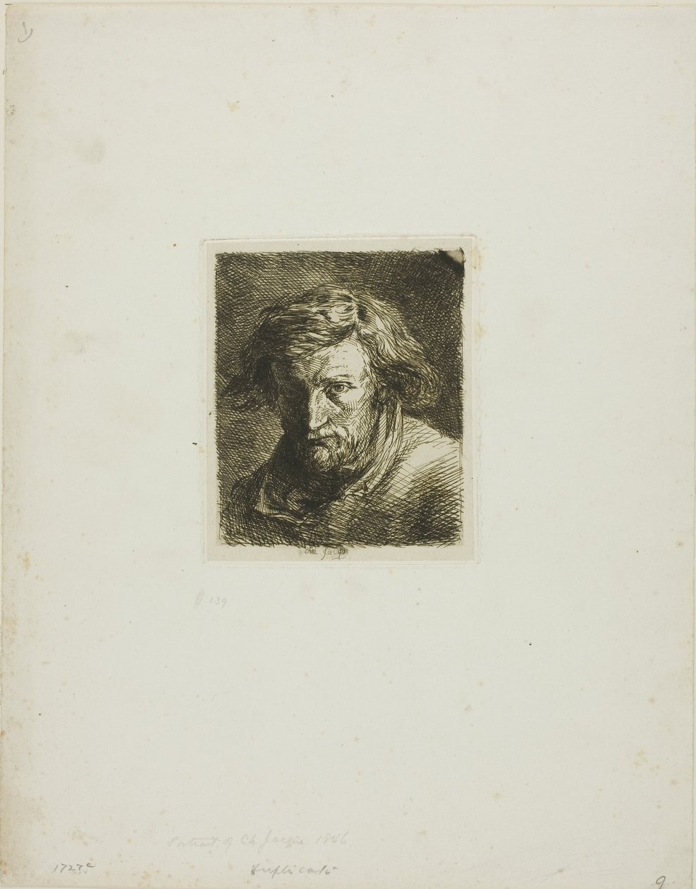 Portrét umělce od Charles Emile Jacque