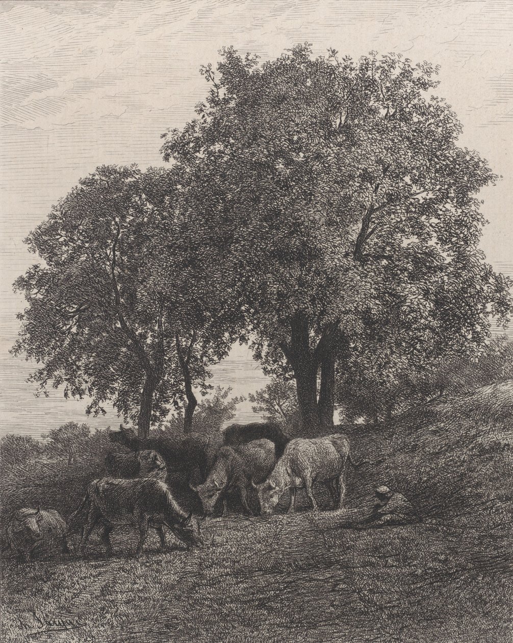 Odpočinek, 1864. od Charles Emile Jacque