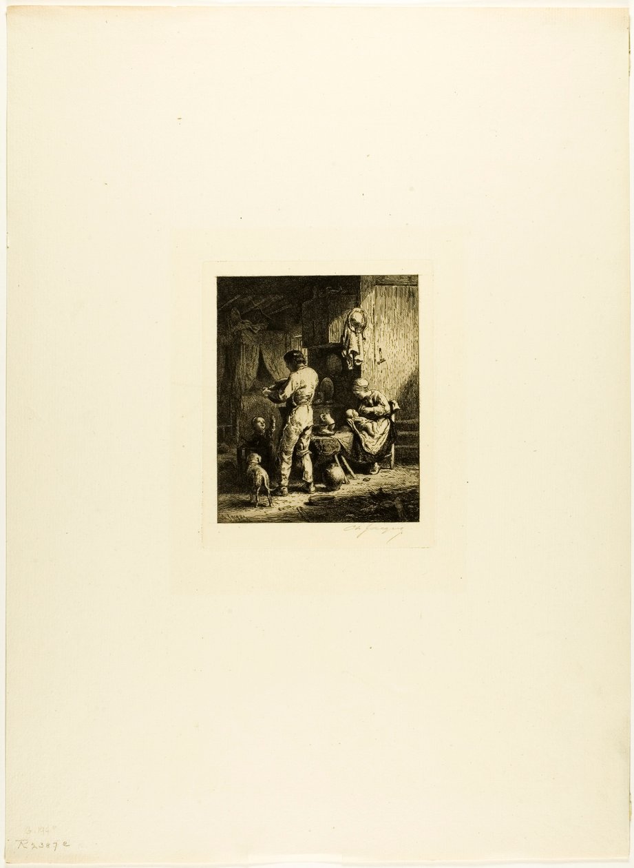 Večeře od Charles Emile Jacque