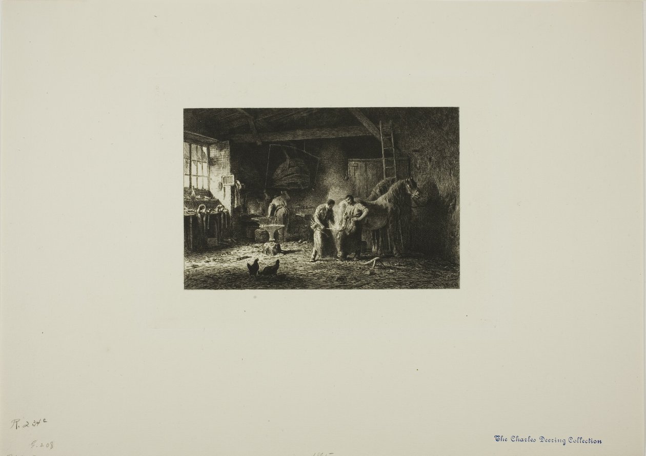 Obchod s kovářskými potřebami od Charles Emile Jacque