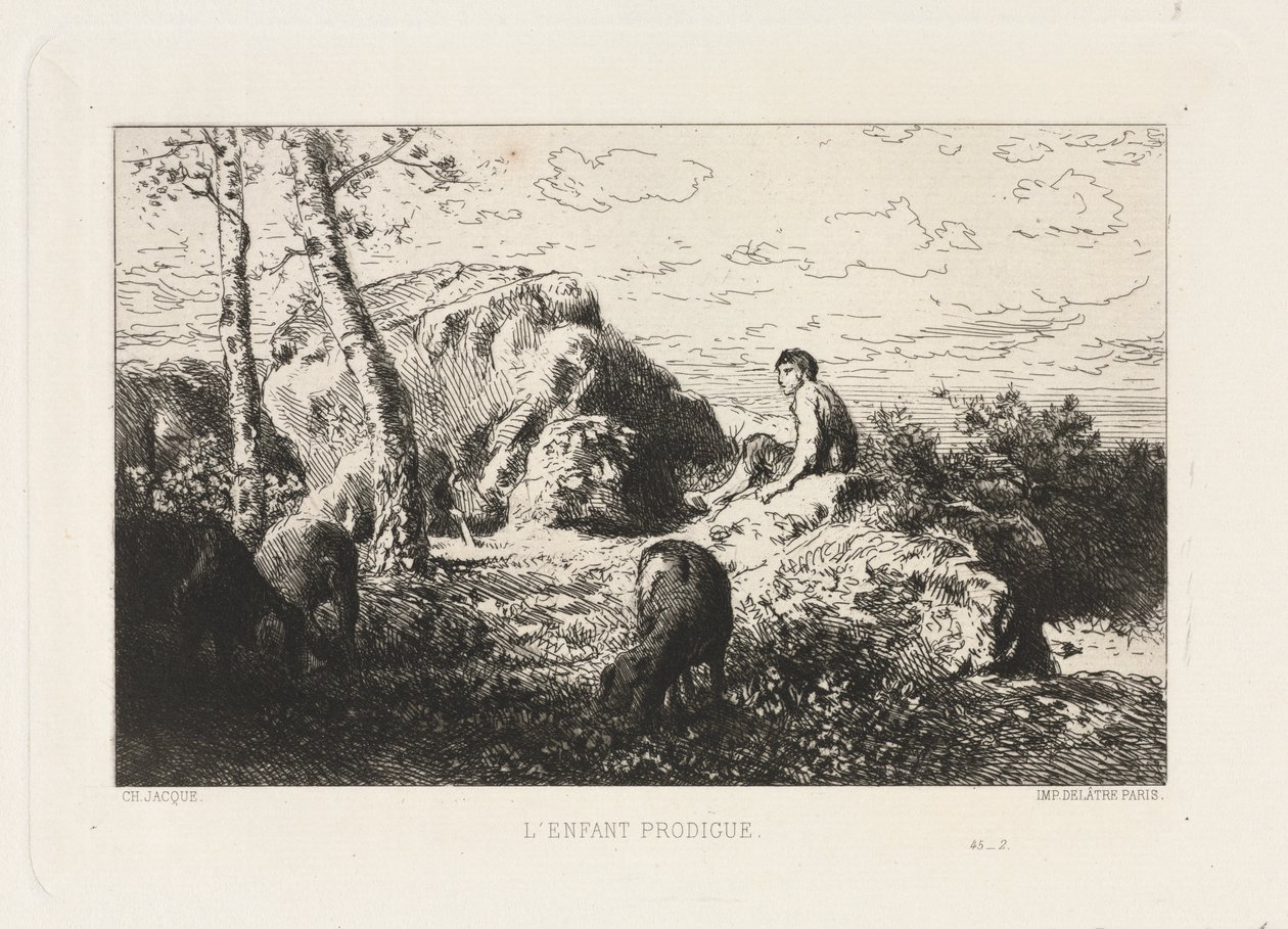 Marnotratný syn od Charles Emile Jacque