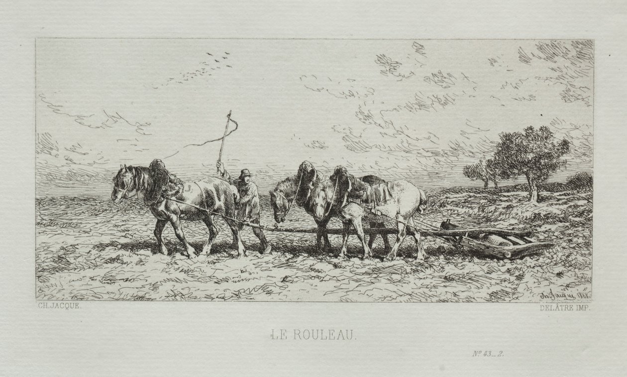 The Roller, 1868. od Charles Emile Jacque