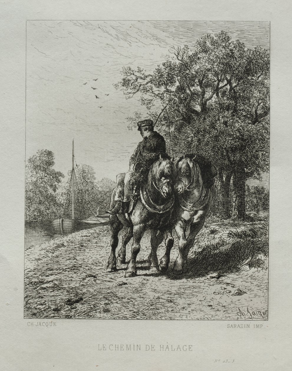 Tažná cesta od Charles Emile Jacque