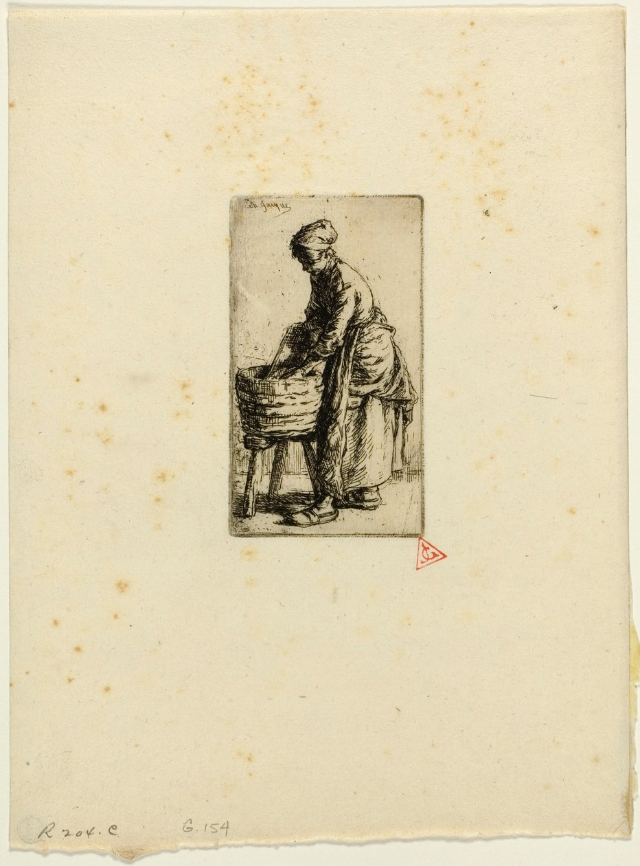 Pradlena od Charles Emile Jacque