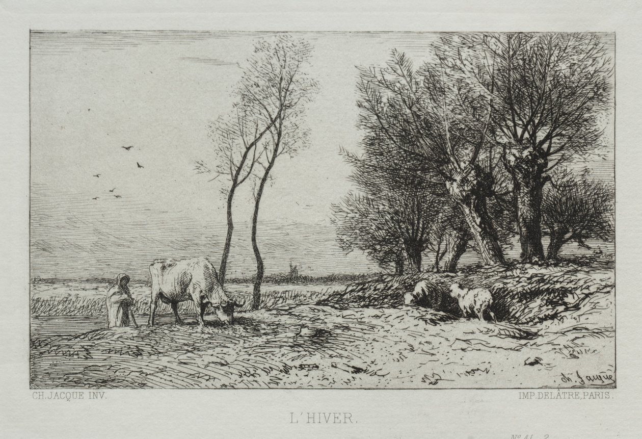 Zima. od Charles Emile Jacque