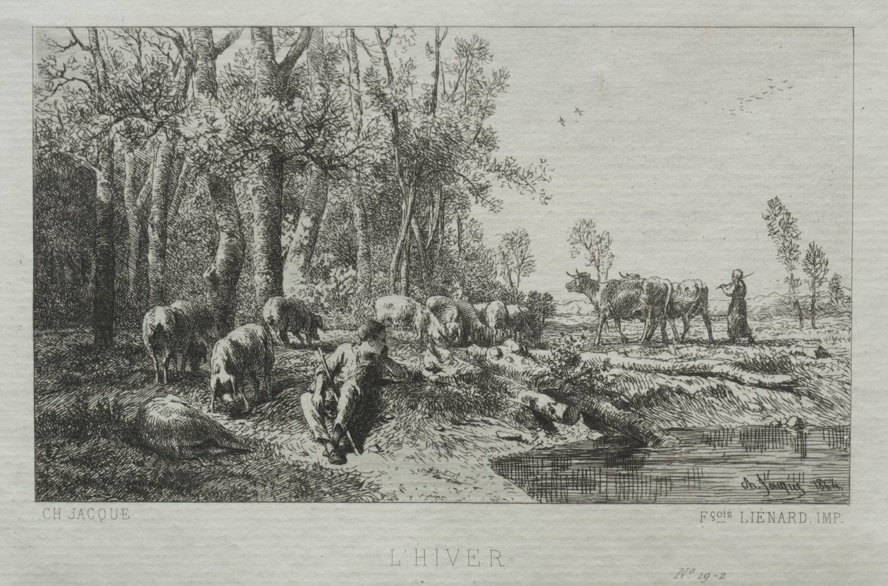 Zima, 1864. od Charles Emile Jacque
