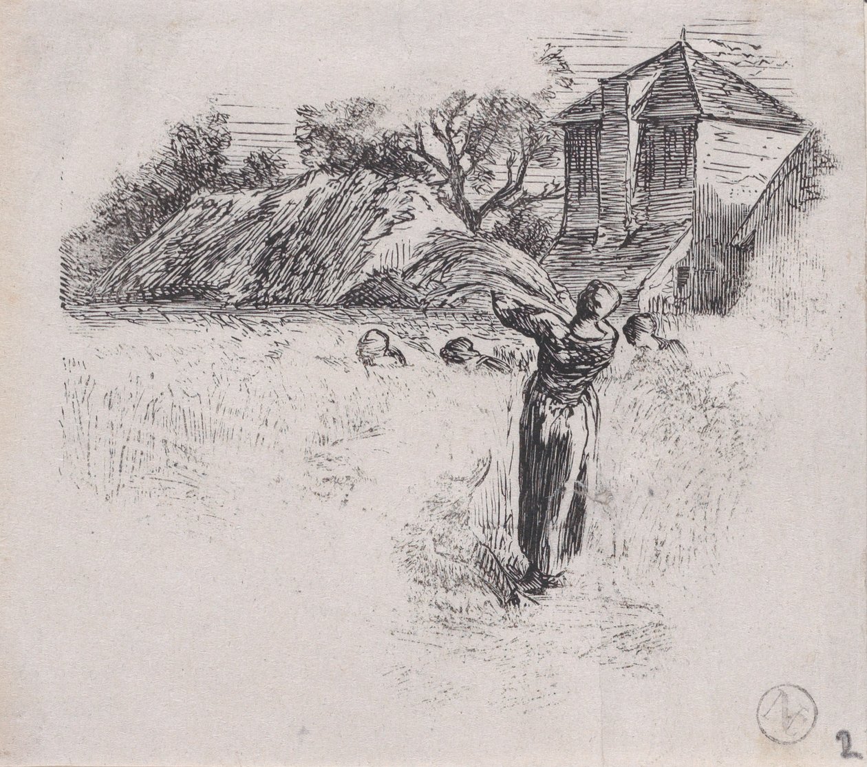 Žena nesoucí snop, ca. 1853. od Charles Emile Jacque