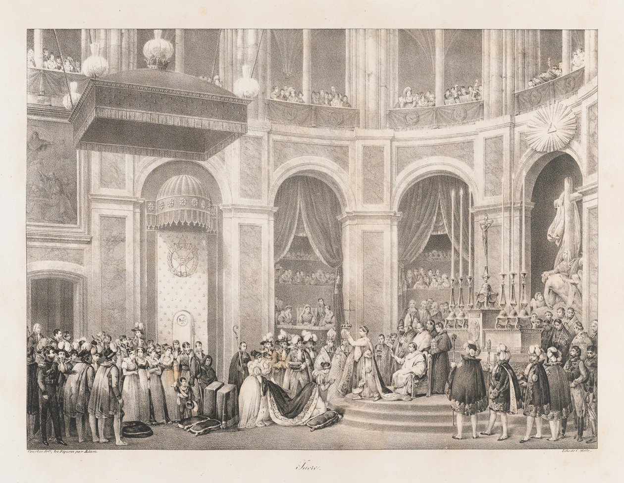 Sacre, začátek 19. století (litho) od Charles Etienne Pierre Motte