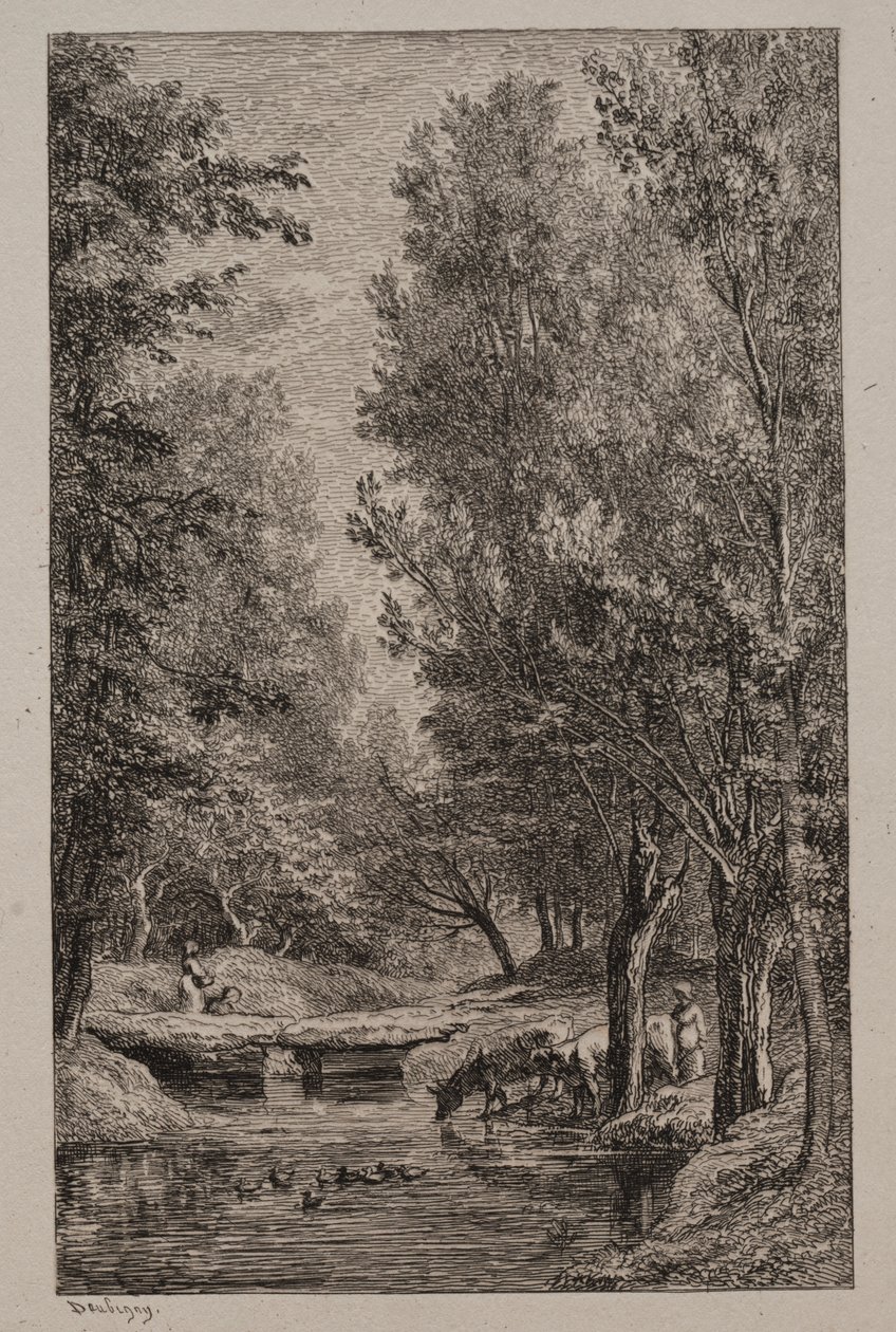 Potok ve Val Mondois od Charles Francois Daubigny