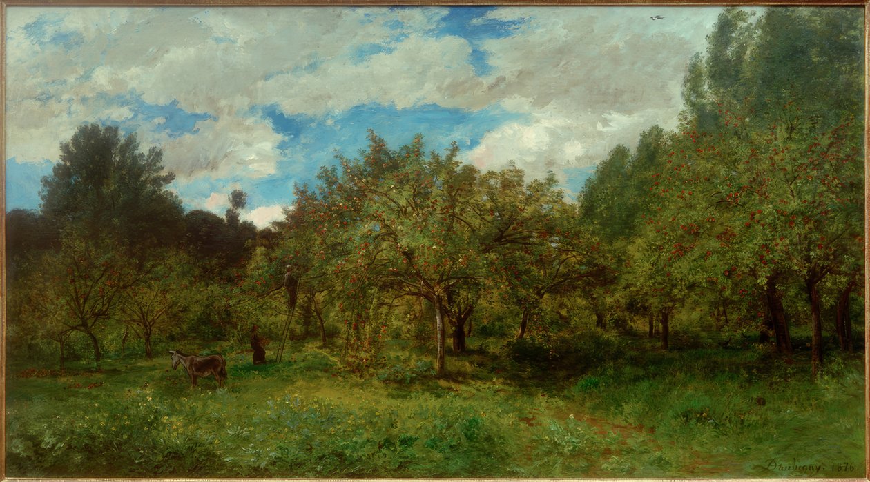 C.F.Daubigny, francouzský sad v době sklizně od Charles Francois Daubigny