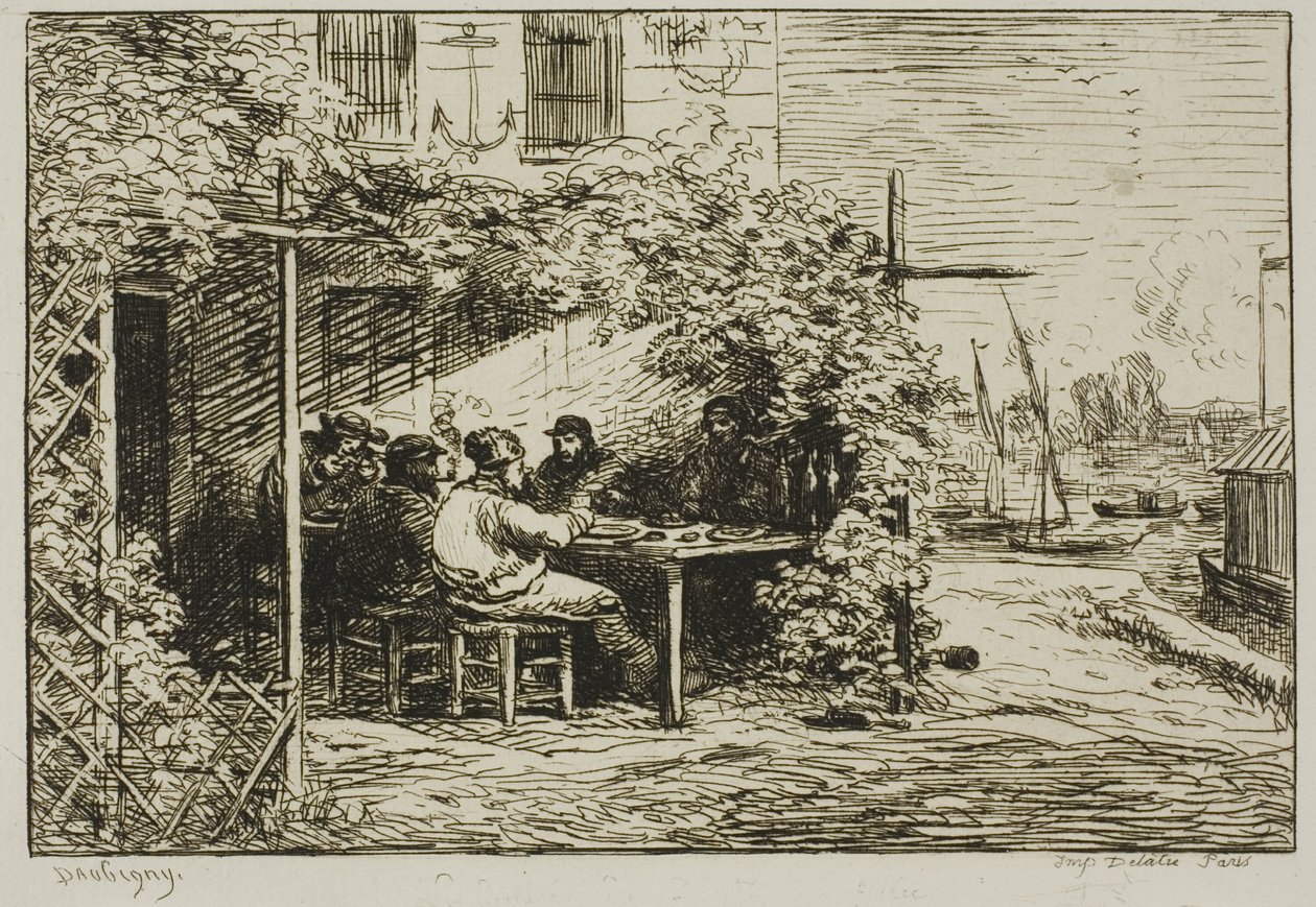 Odjezd Snídaně v Asnières od Charles Francois Daubigny