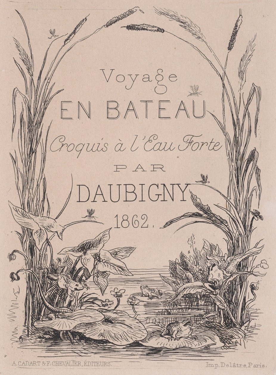 Frontispis, Plavba lodí, 1862. od Charles Francois Daubigny