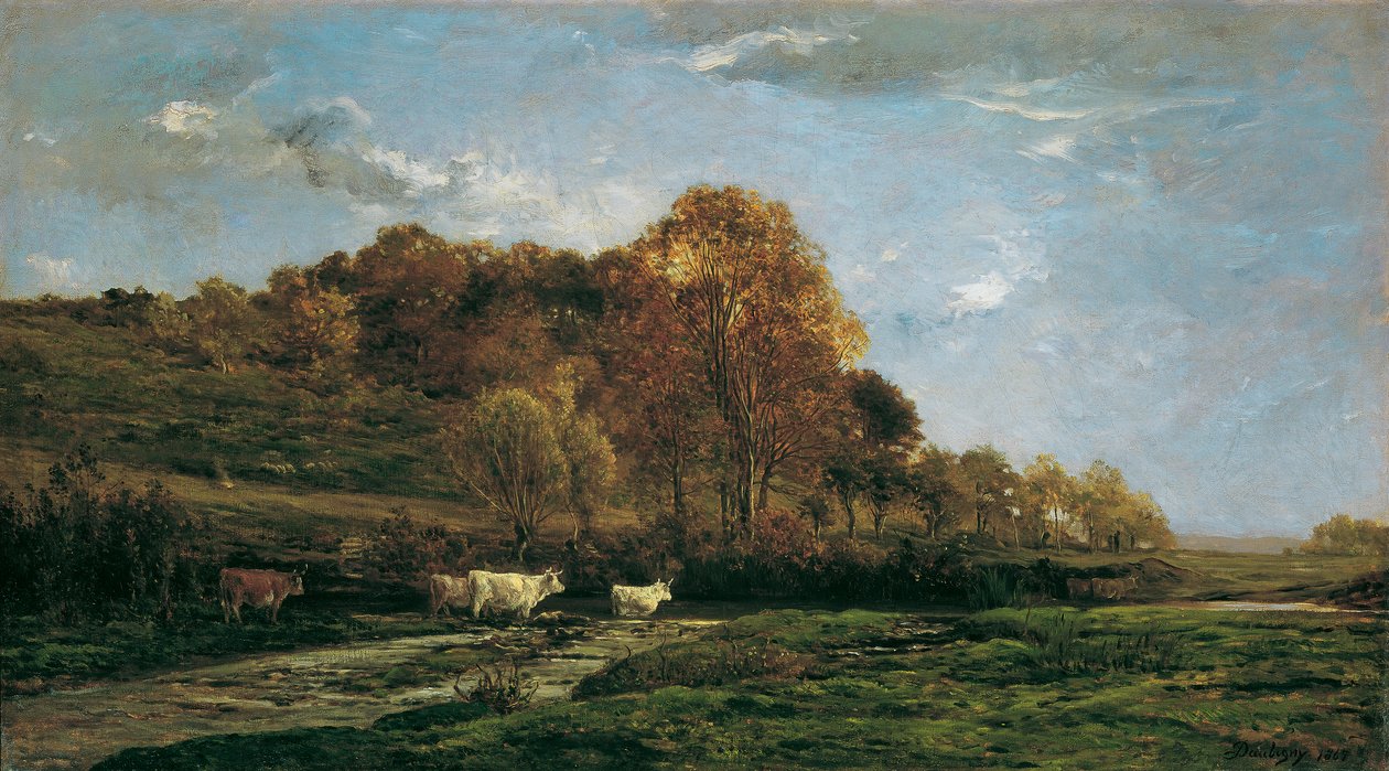 Podzimní luční krajina od Charles Francois Daubigny