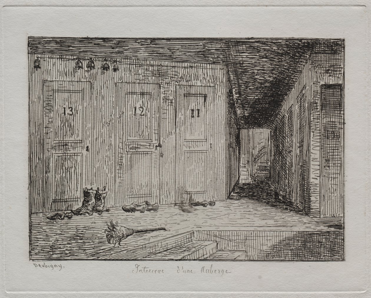 Interiér hostince od Charles Francois Daubigny