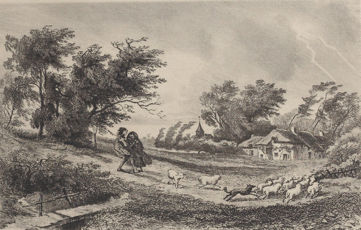 Bouře, 1842. od Charles Francois Daubigny