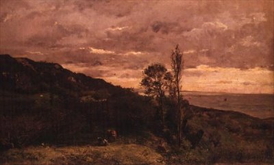 Krajina poblíž Villerville od Charles Francois Daubigny