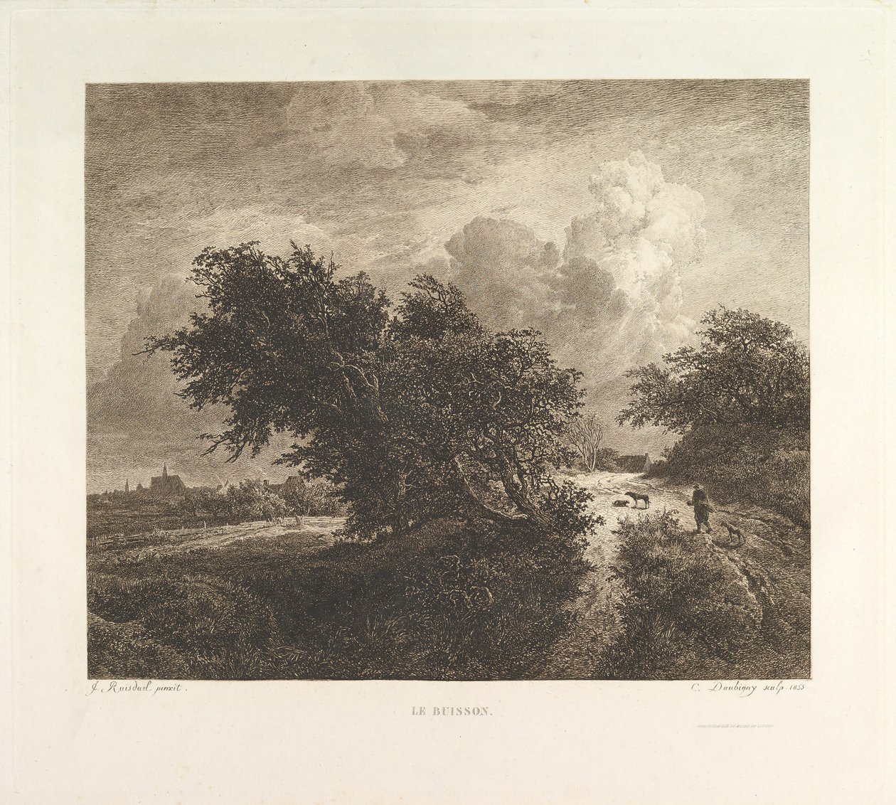 Bush, 1855. od Charles Francois Daubigny